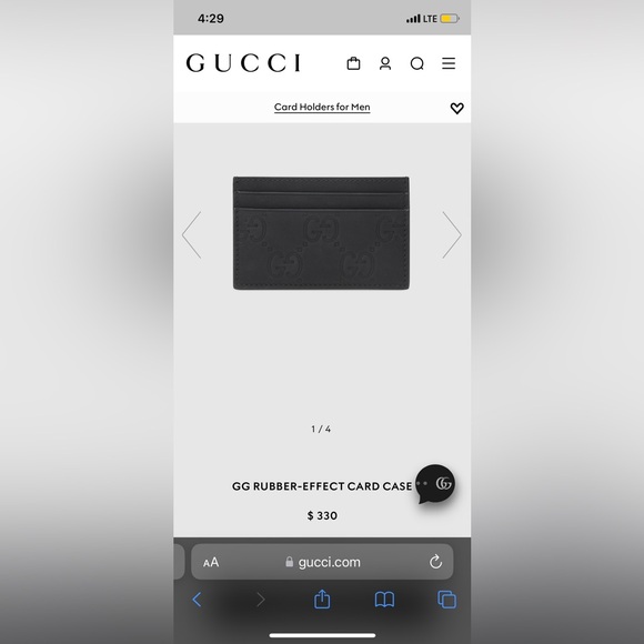 GG RUBBER-EFFECT CARD CASE - Picture 3 of 5